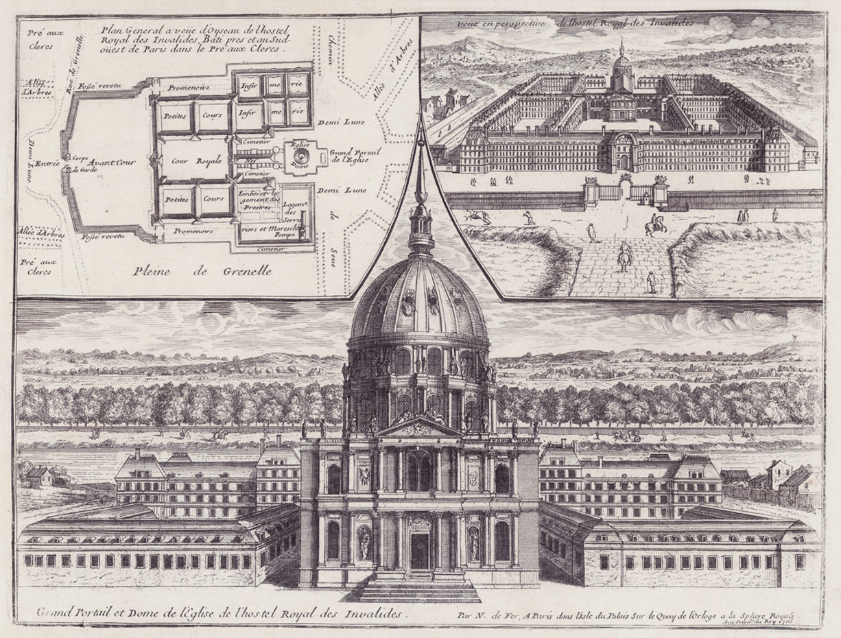 Invalidendom, Kupferstich de Fer 1705