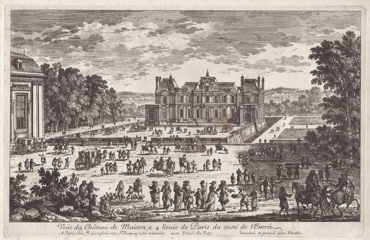Maisons palace, copper engraving Pérelle 17th century